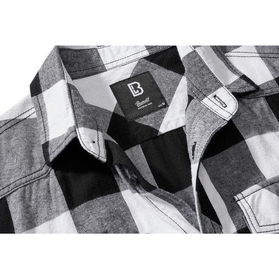 Brandit Chemise à manches courtes Half Sleeve Check - Blanc/Noir