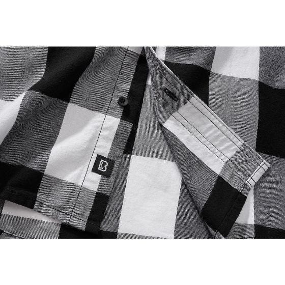 Brandit Chemise à manches courtes Half Sleeve Check - Blanc/Noir