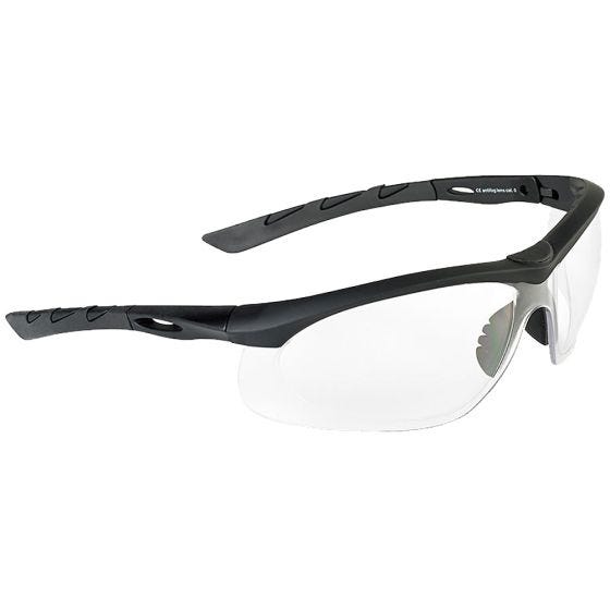 Swiss Eye Lunettes de soleil Lancer avec verres transparents/monture en caoutchouc noir