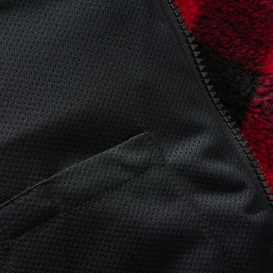 Brandit Veste Teddyfleece - Rouge/Noir
