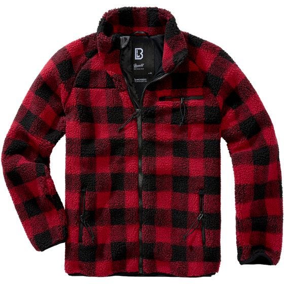 Brandit Veste Teddyfleece - Rouge/Noir