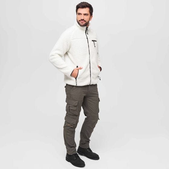 Brandit Veste Teddyfleece - Blanc