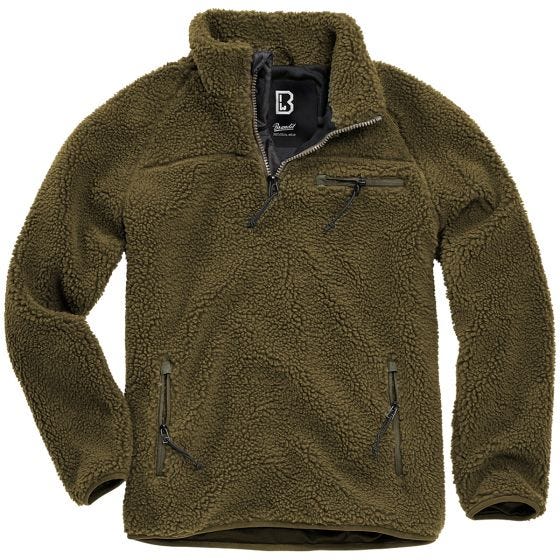 Brandit Veste Teddyfleece Troyer - Olive