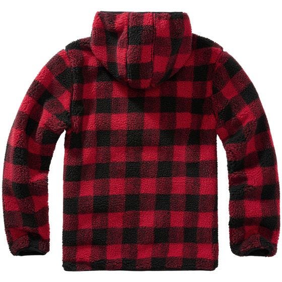 Brandit Pull Teddyfleece Worker - Rouge/Noir