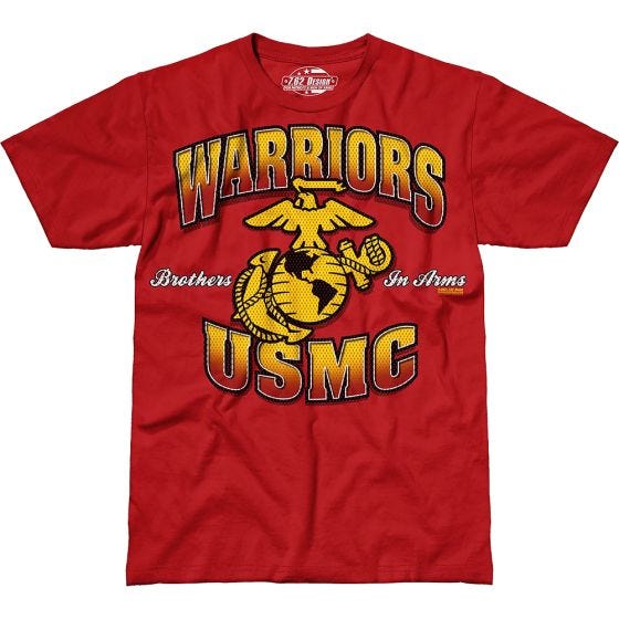 7.62 Design T-shirt USMC Warriors Scarlet