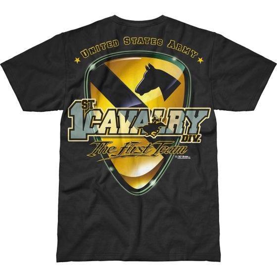 7.62 Design T-shirt Army 1st Cavalry First Team Battlespace noir
