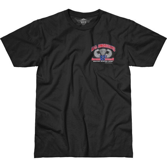 7.62 Design T-shirt Army 82nd Airborne All Americans Battlespace noir