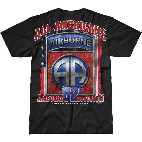 7.62 Design T-shirt Army 82nd Airborne All Americans Battlespace noir
