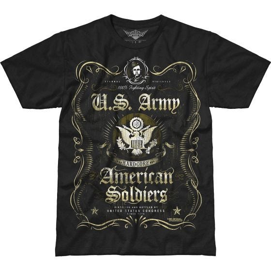 7.62 Design T-shirt Army Fighting Eagle Spirit noir