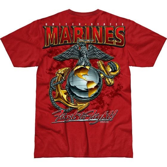 7.62 Design T-shirt USMC Eagle, Globe & Anchor Battlespace Scarlet