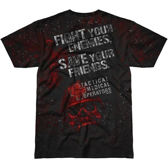 7.62 Design T-shirt Tactical Medical Operators Fight Your Enemies noir