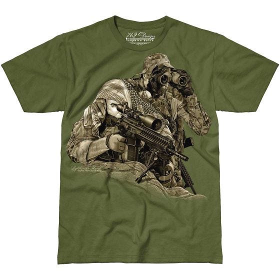 7.62 Design T-shirt Lightning's Hand Military Green