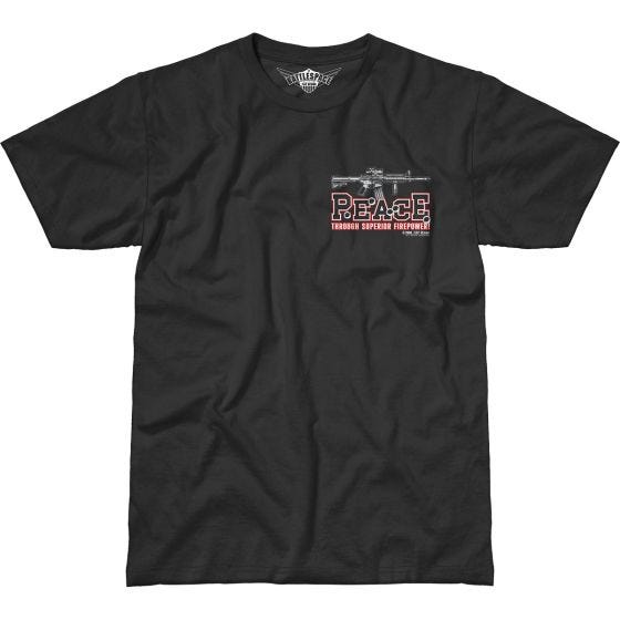7.62 Design T-shirt Peace Through Superior Firepower Battlespace noir