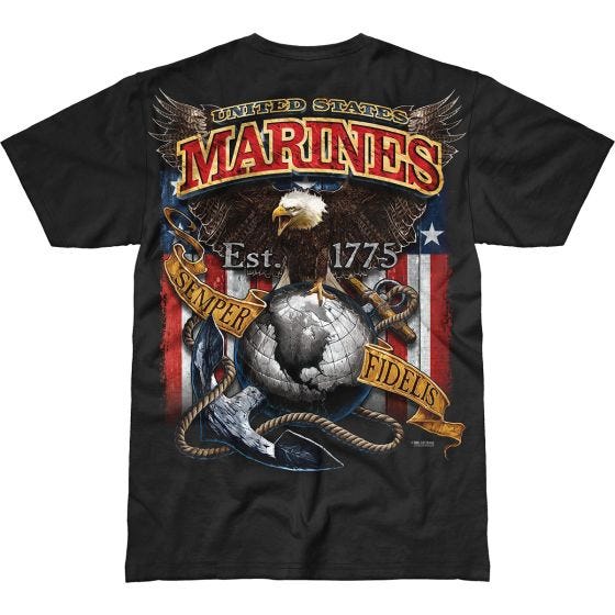 7.62 Design T-shirt USMC Fighting Eagle Battlespace noir