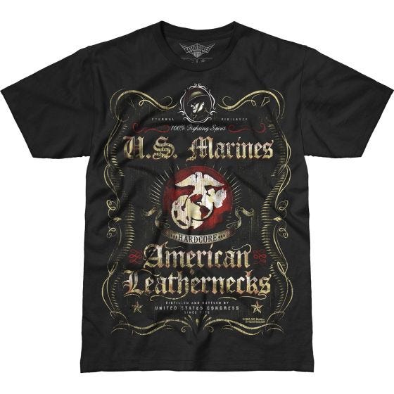 7.62 Design T-shirt USMC Fighting Spirit Battlespace noir