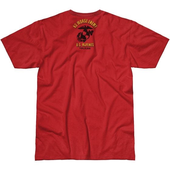 7.62 Design T-shirt USMC No Worse Enemy Battlespace Scarlet Heather