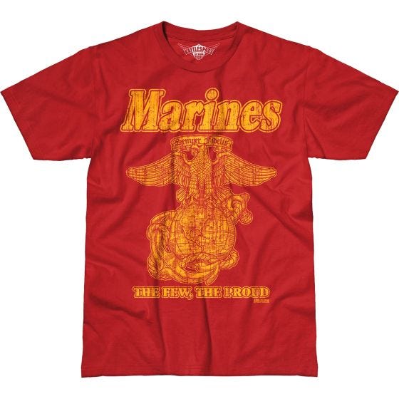 7.62 Design T-shirt USMC Retro Battlespace Scarlet