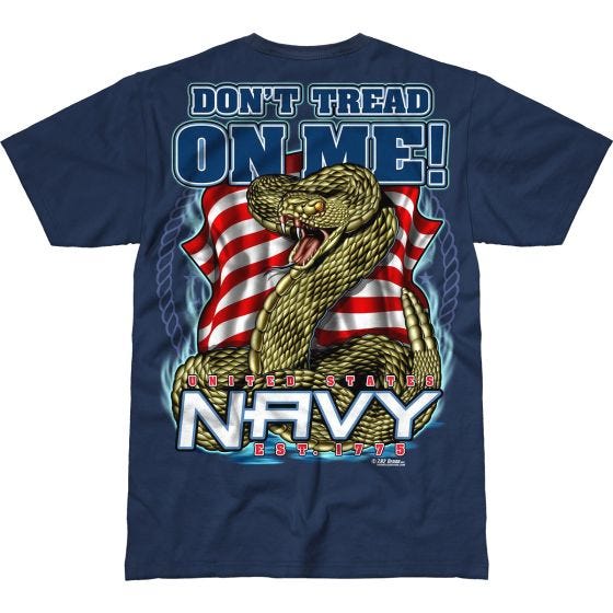 7.62 Design T-shirt USN Don't Tread On Me Battlespace Navy