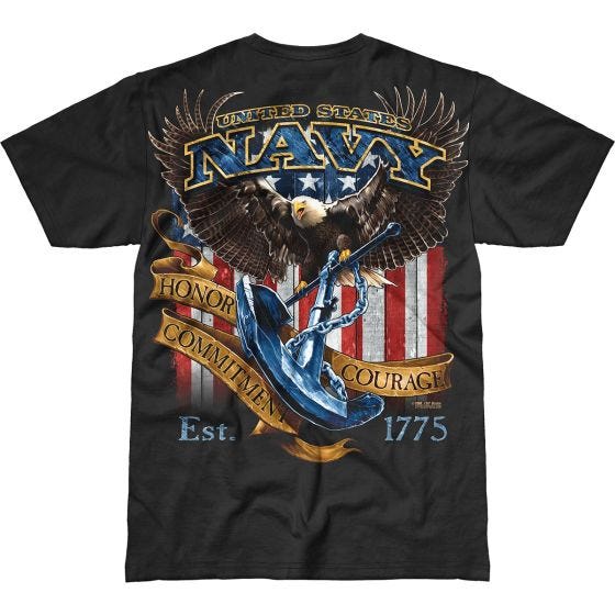 7.62 Design T-shirt USN Fighting Eagle Battlespace noir