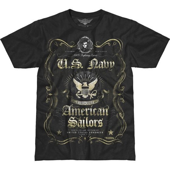 7.62 Design T-shirt USN Fighting Spirit Battlespace noir