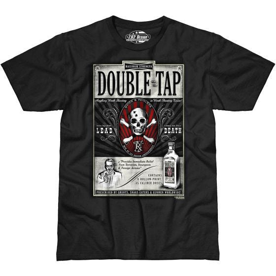 7.62 T-Shirt design Double Tap Noir