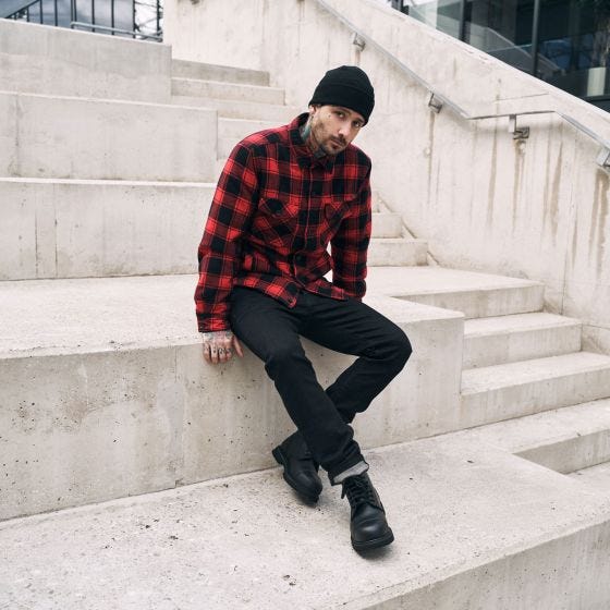 Brandit Veste Lumber - Rouge/Noir