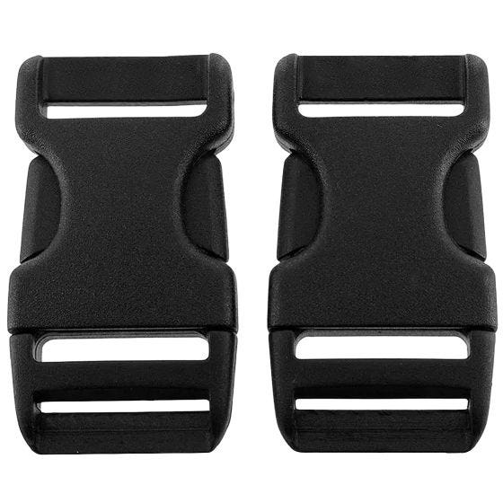Highlander Lot de 2 boucles à dégagement rapide 25 mm noires