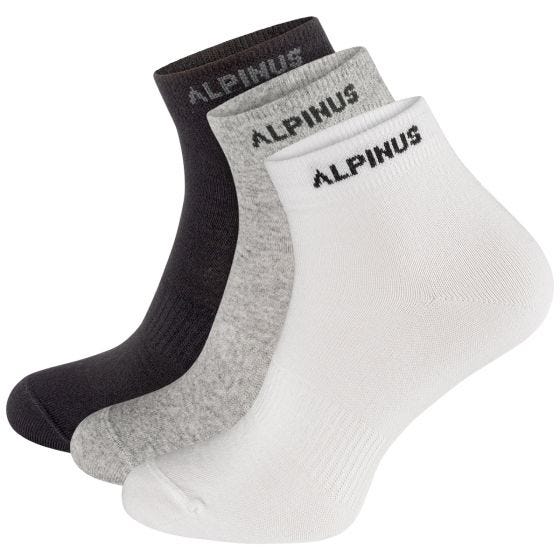 Alpinus Chaussettes Puyo 3-Pack - Noir/Gris/Blanc