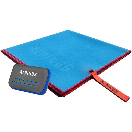 Alpinus Serviette en microfibres Canoa - Bleu