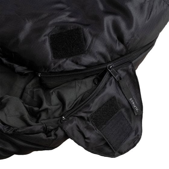 Alpinus Sac de couchage Classic 1050 (Left) - Noir/Orange