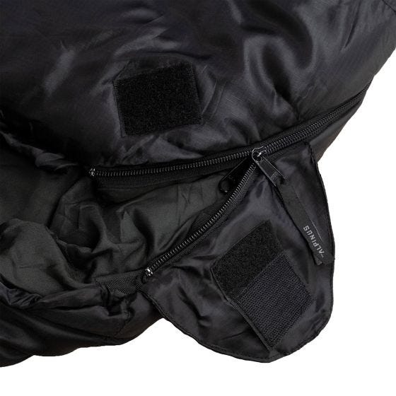Alpinus Sac de couchage Classic 1250 (Right) - Noir/Rouge
