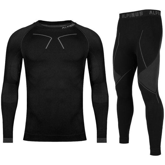 Alpinus Ensemble de sous-vêtements Homme Tactical - Noir/Gris