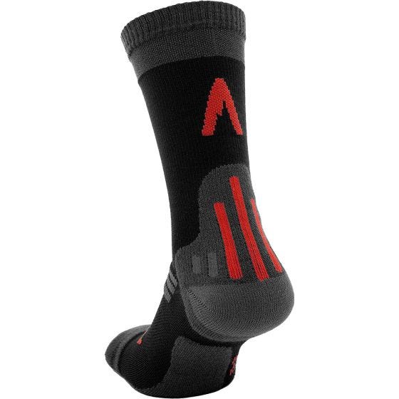 Alpinus Chaussettes de randonnée Valletto Merino Coolmax - Noir