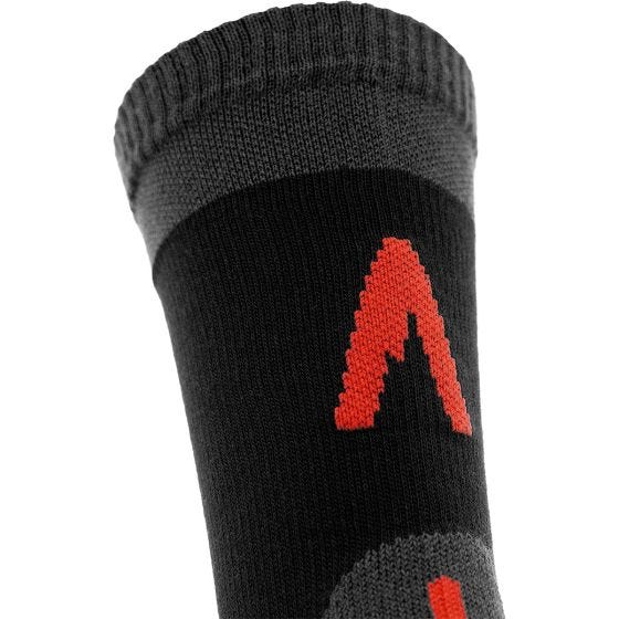 Alpinus Chaussettes de randonnée Valletto Merino Coolmax - Noir