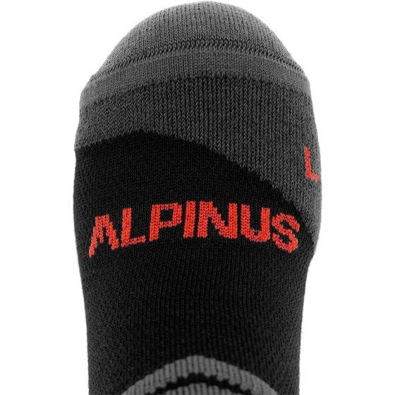 Alpinus Chaussettes de randonnée Valletto Merino Coolmax - Noir