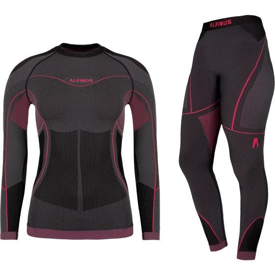 Alpinus Ensemble de sous-vêtements Femme Outdoor Mora - Graphite Pink