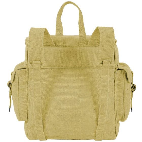 Highlander Grand sac à dos tissé à poches beige