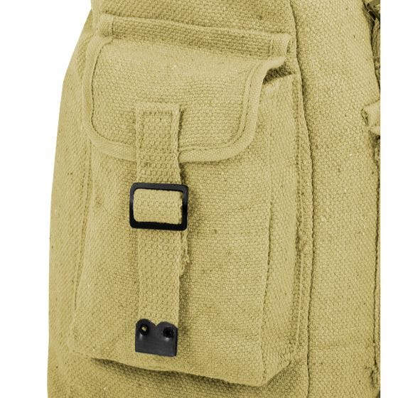 Highlander Grand sac à dos tissé à poches beige