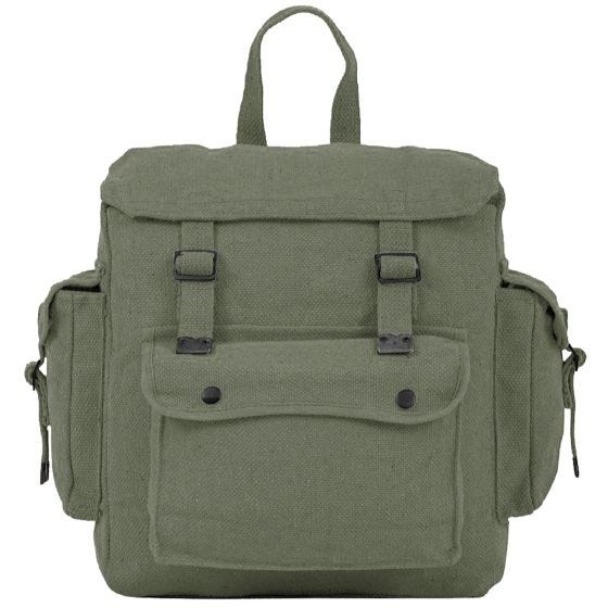 Highlander Grand sac à dos tissé à poches vert olive