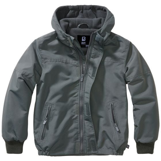 Brandit Veste Enfants Windbreaker Front Zip - anthrazit
