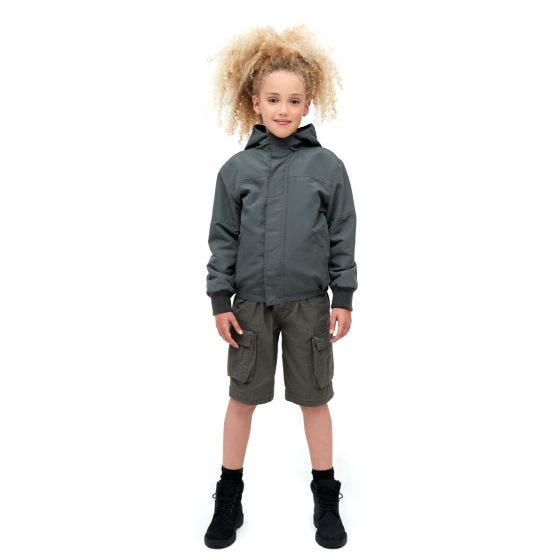 Brandit Veste Enfants Windbreaker Front Zip - anthrazit