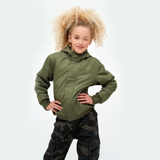 Brandit Veste Enfants Windbreaker Front Zip - Olive