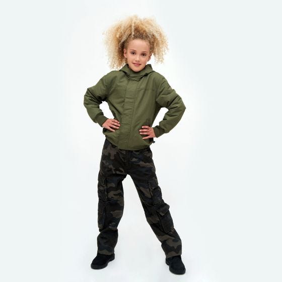 Brandit Veste Enfants Windbreaker Front Zip - Olive
