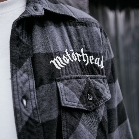 Brandit Chemise à carreaux Motörhead - Noir/Gris