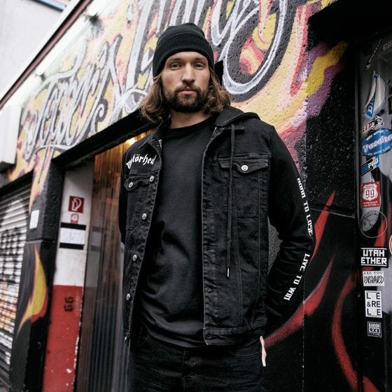 Brandit Veste en jean Motörhead Cradock - Noir