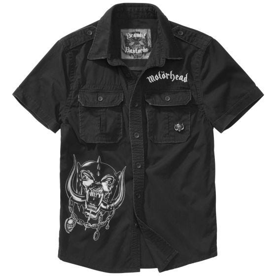 Brandit Chemise à manches courtes Motörhead Vintage - Noir