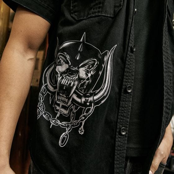 Brandit Chemise à manches courtes Motörhead Vintage - Noir