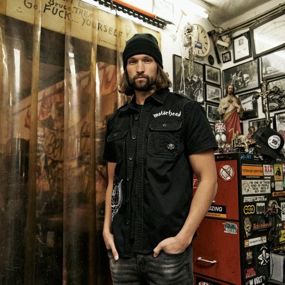 Brandit Chemise à manches courtes Motörhead Vintage - Noir