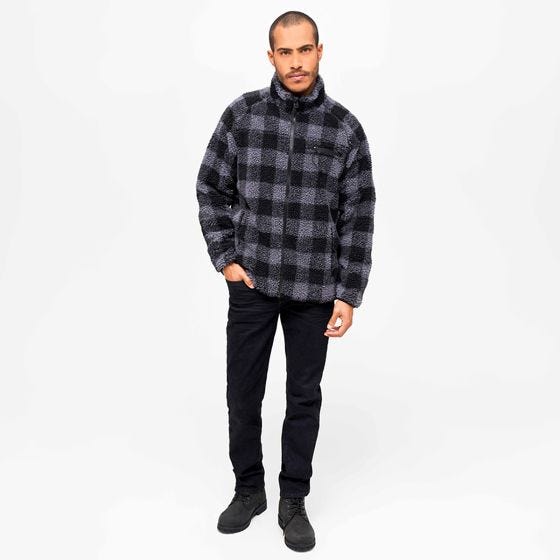 Brandit Veste Teddyfleece - Noir/Gris
