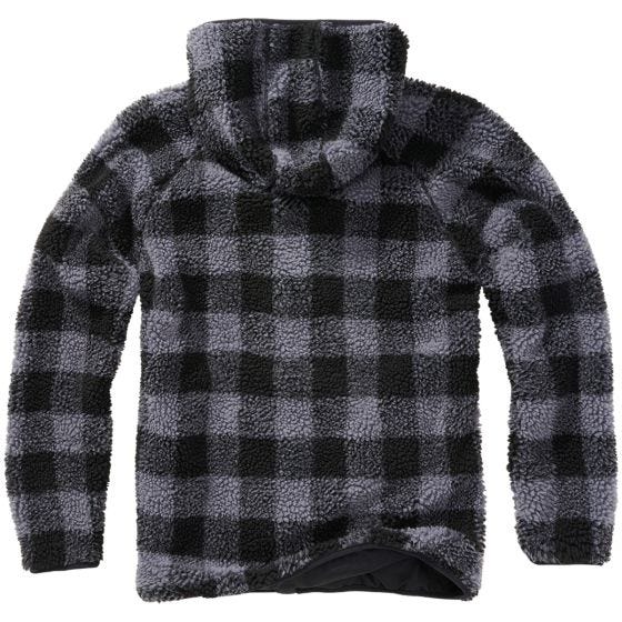 Brandit Veste Teddyfleece Worker - Noir/Gris